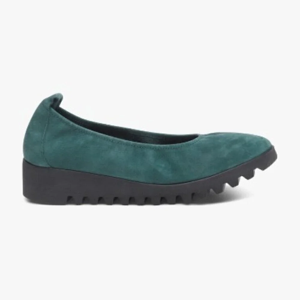 Aetrex‎ Brianna Ballet Flat Dark Teal Suede Shoe Women's Size 7.5